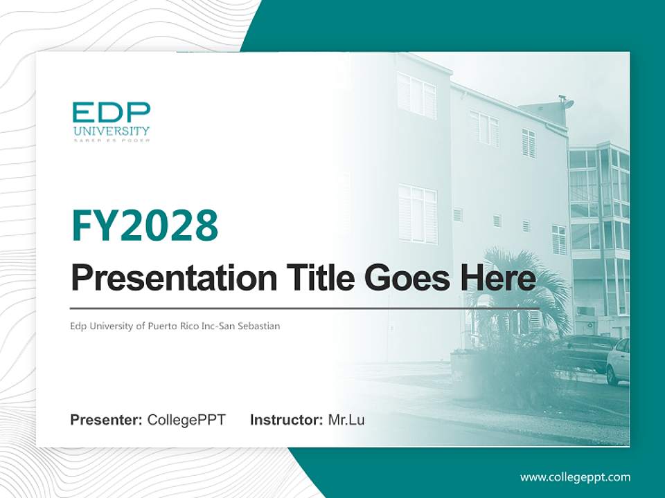 Edp University of Puerto Rico Inc-San Sebastian Academic Presentation/Research Findings Report PPT Template4:3 ratio PPT effect preview image5
