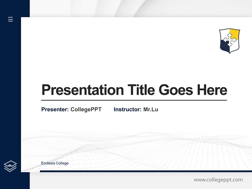 Ecclesia College Thesis Proposal/Graduation Defense PPT Template4:3 ratio PPT effect preview image5