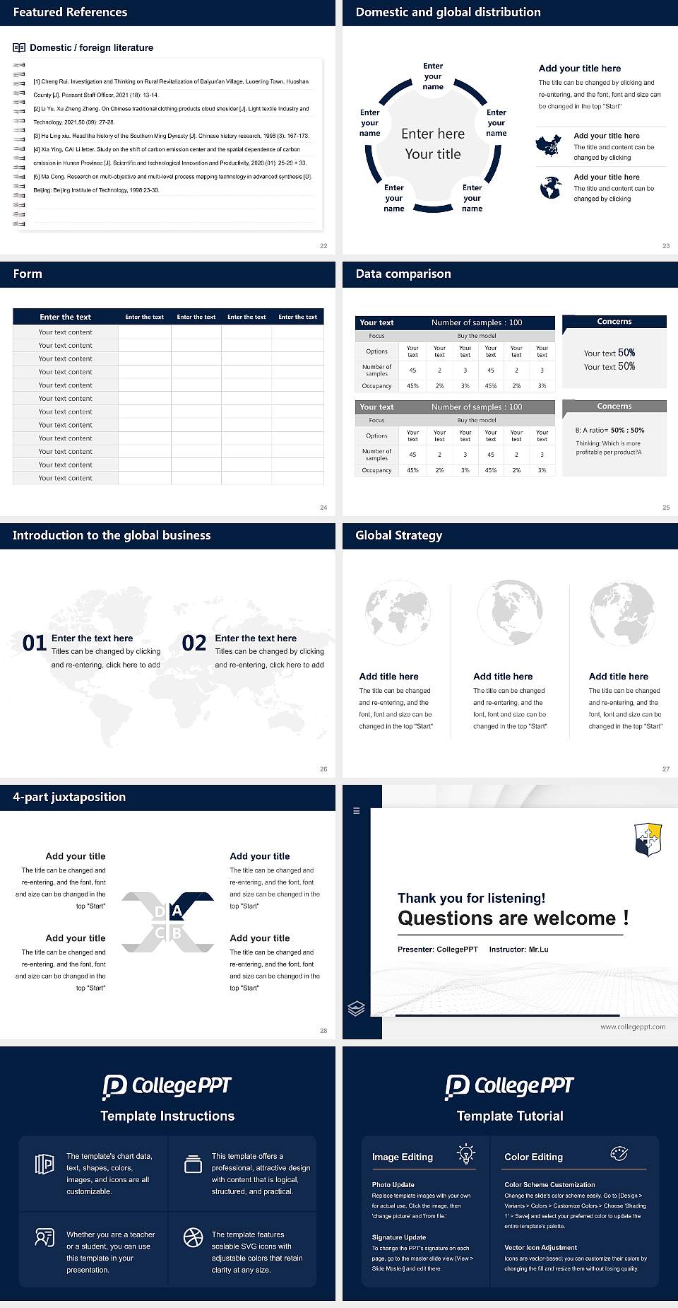 Ecclesia College Thesis Proposal/Graduation Defense PPT Template4:3 ratio PPT effect preview image4