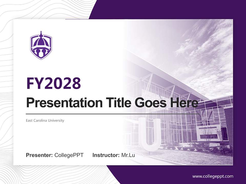 East Carolina University Academic Presentation/Research Findings Report PPT Template4:3 ratio PPT effect preview image5