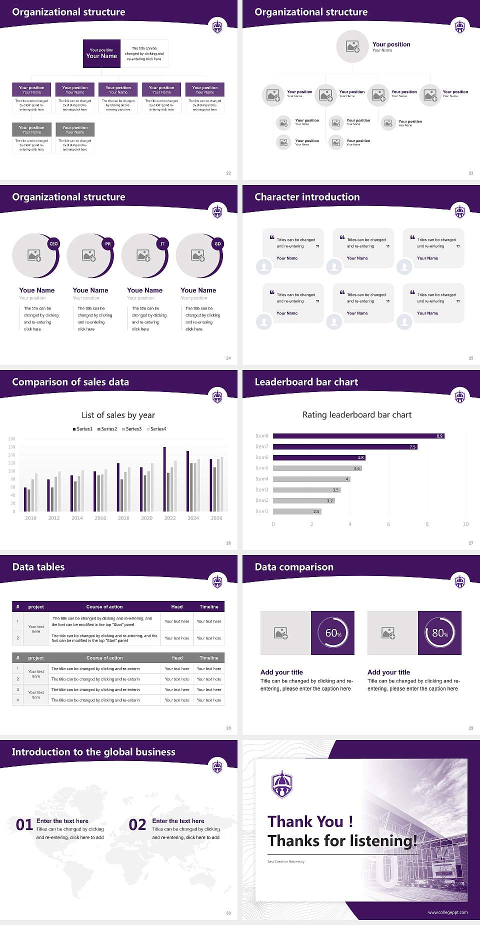 East Carolina University Academic Presentation/Research Findings Report PPT Template4:3 ratio PPT effect preview image4