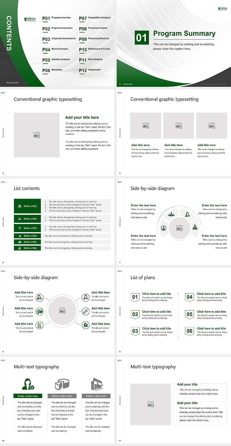 Felician University Competition/Entrepreneurship Contest PPT Template4:3 ratio PPT effect preview image2