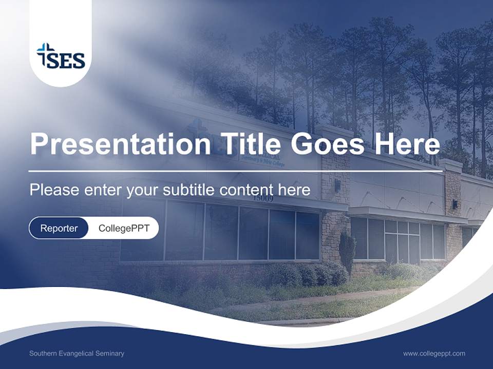 Southern Evangelical Seminary Lecture Sharing and Networking Event PPT Template4:3 ratio PPT effect preview image4
