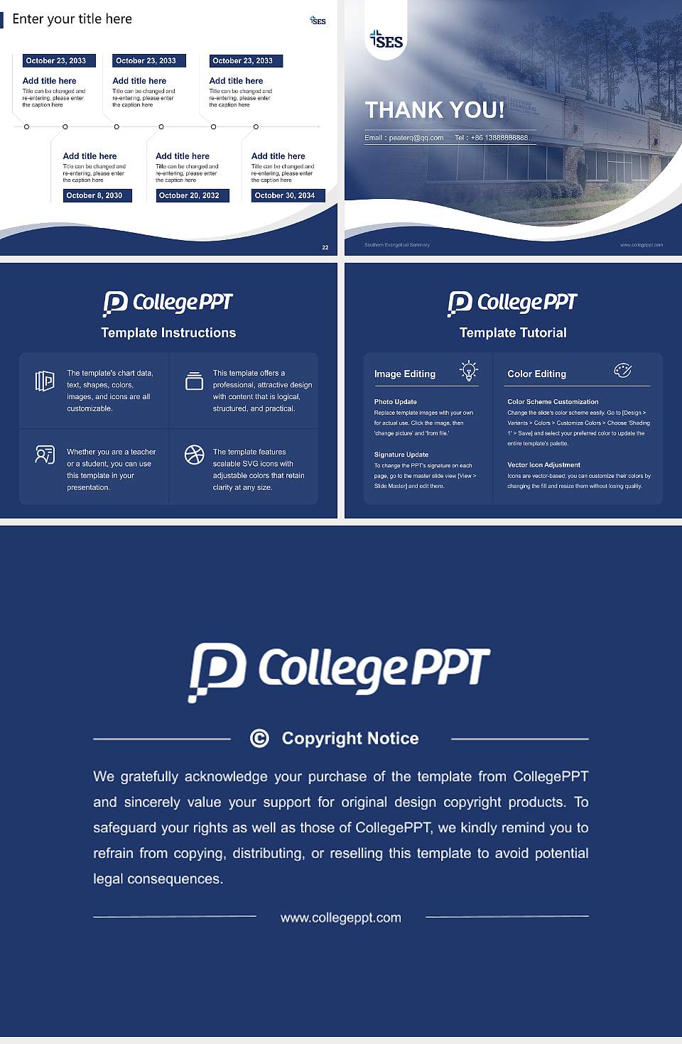 Southern Evangelical Seminary Lecture Sharing and Networking Event PPT Template4:3 ratio PPT effect preview image4