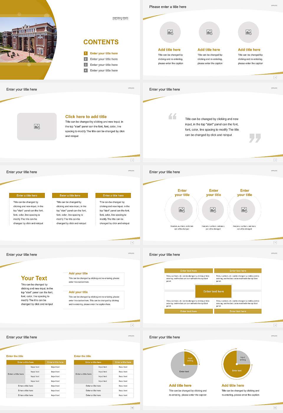 Emporia State University Course/Courseware Creation PPT Template16:9 ratio PPT effect preview image2