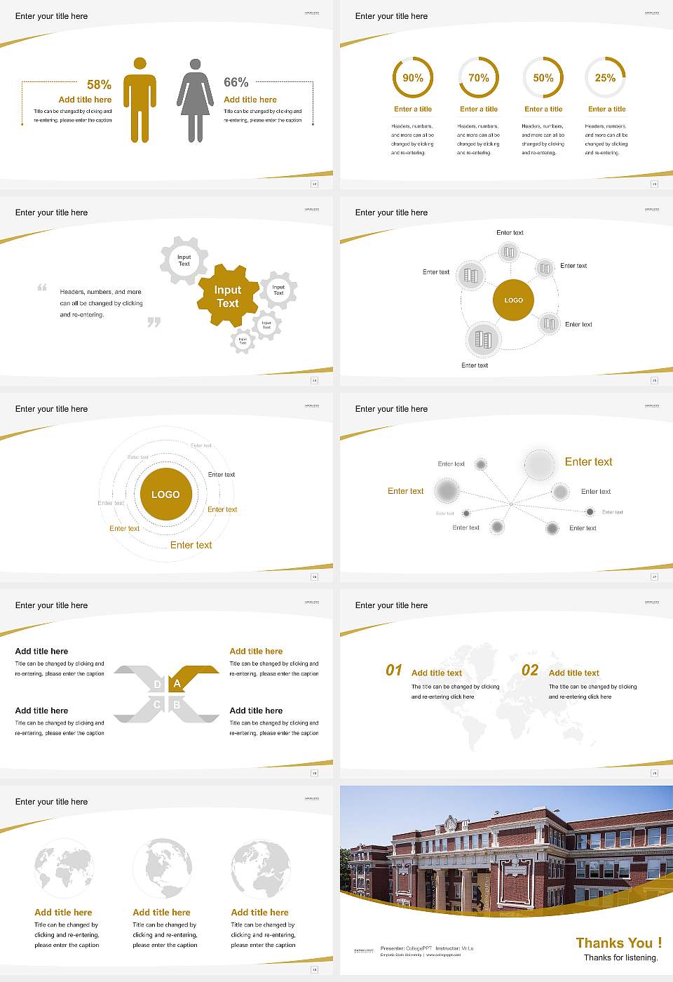 Emporia State University Course/Courseware Creation PPT Template16:9 ratio PPT effect preview image4
