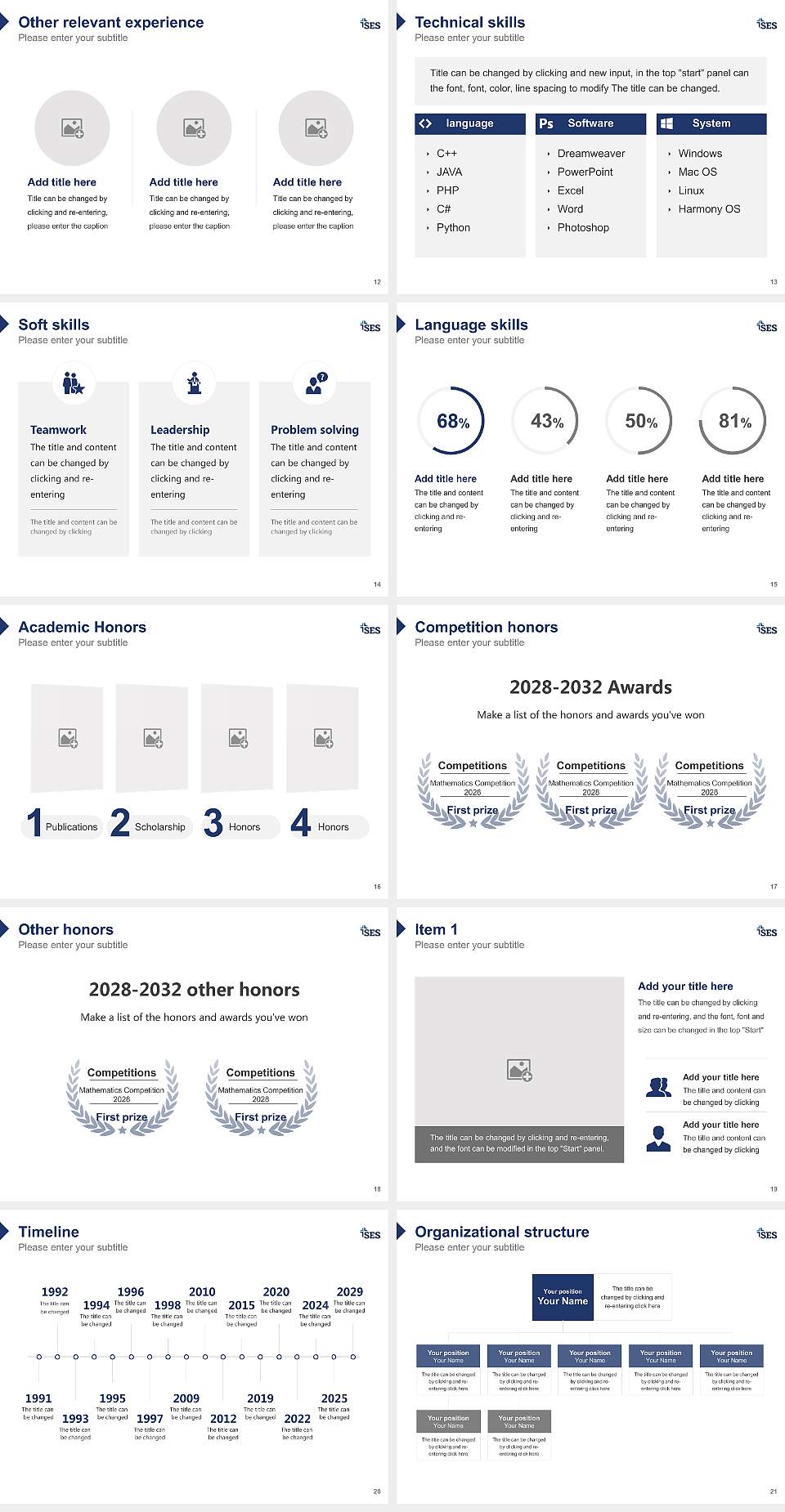 Southern Evangelical Seminary Resume PPT Template4:3 ratio PPT effect preview image3