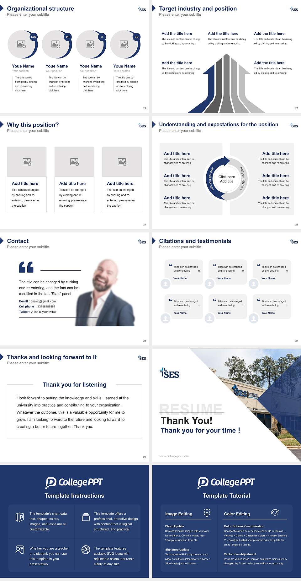 Southern Evangelical Seminary Resume PPT Template4:3 ratio PPT effect preview image4
