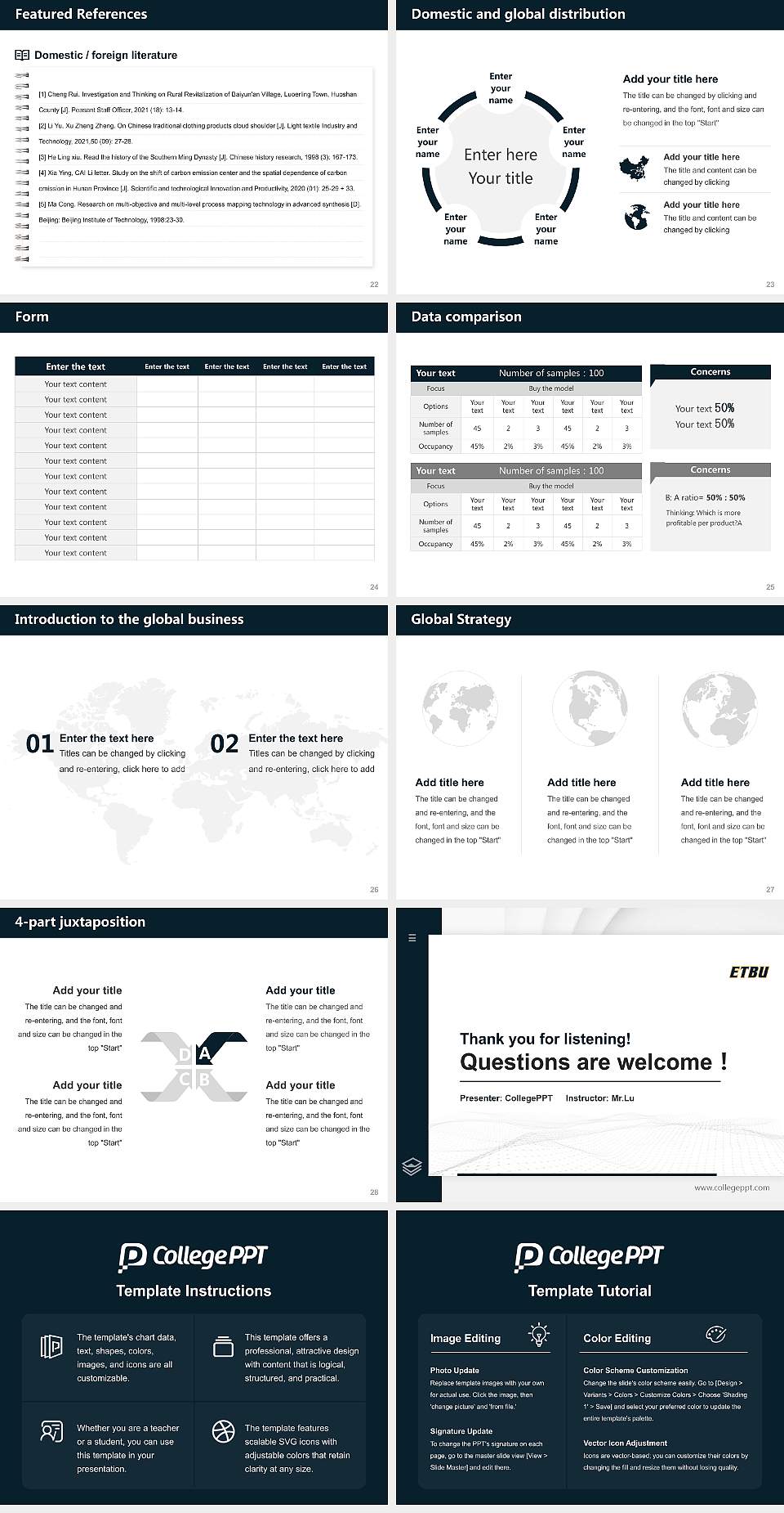 East Texas Baptist University Thesis Proposal/Graduation Defense PPT Template4:3 ratio PPT effect preview image4