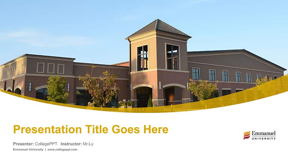 Emmanuel University Course/Courseware Creation PPT Template16:9 ratio PPT effect preview image