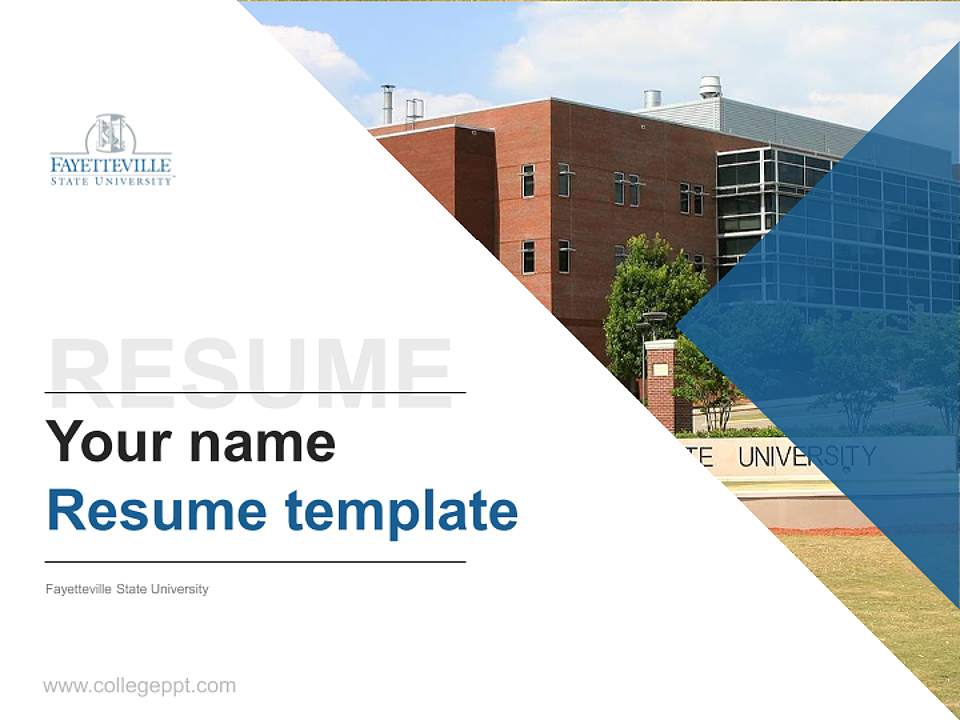 Fayetteville State University Resume PPT Template4:3 ratio PPT effect preview image5