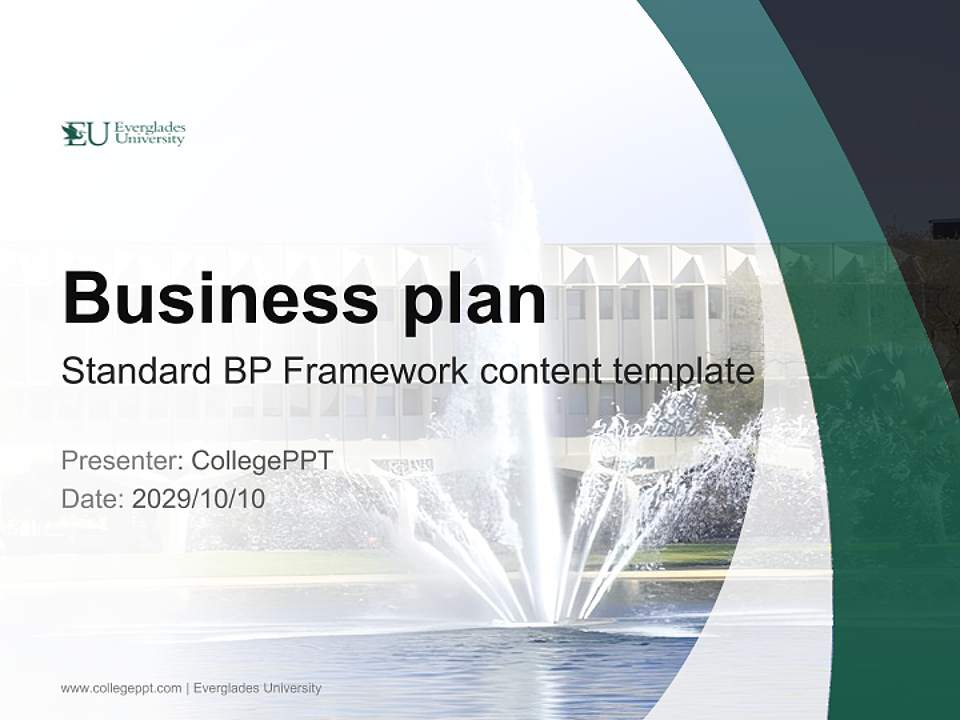 Everglades University Competition/Entrepreneurship Contest PPT Template4:3 ratio PPT effect preview image9