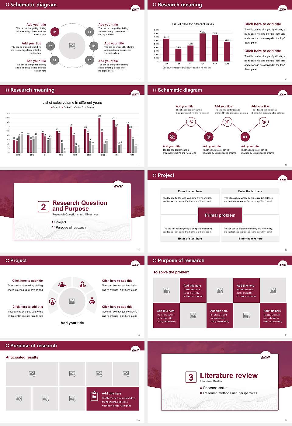 Eastern Kentucky University Graduation Thesis Defense PPT Template16:9 ratio PPT effect preview image3
