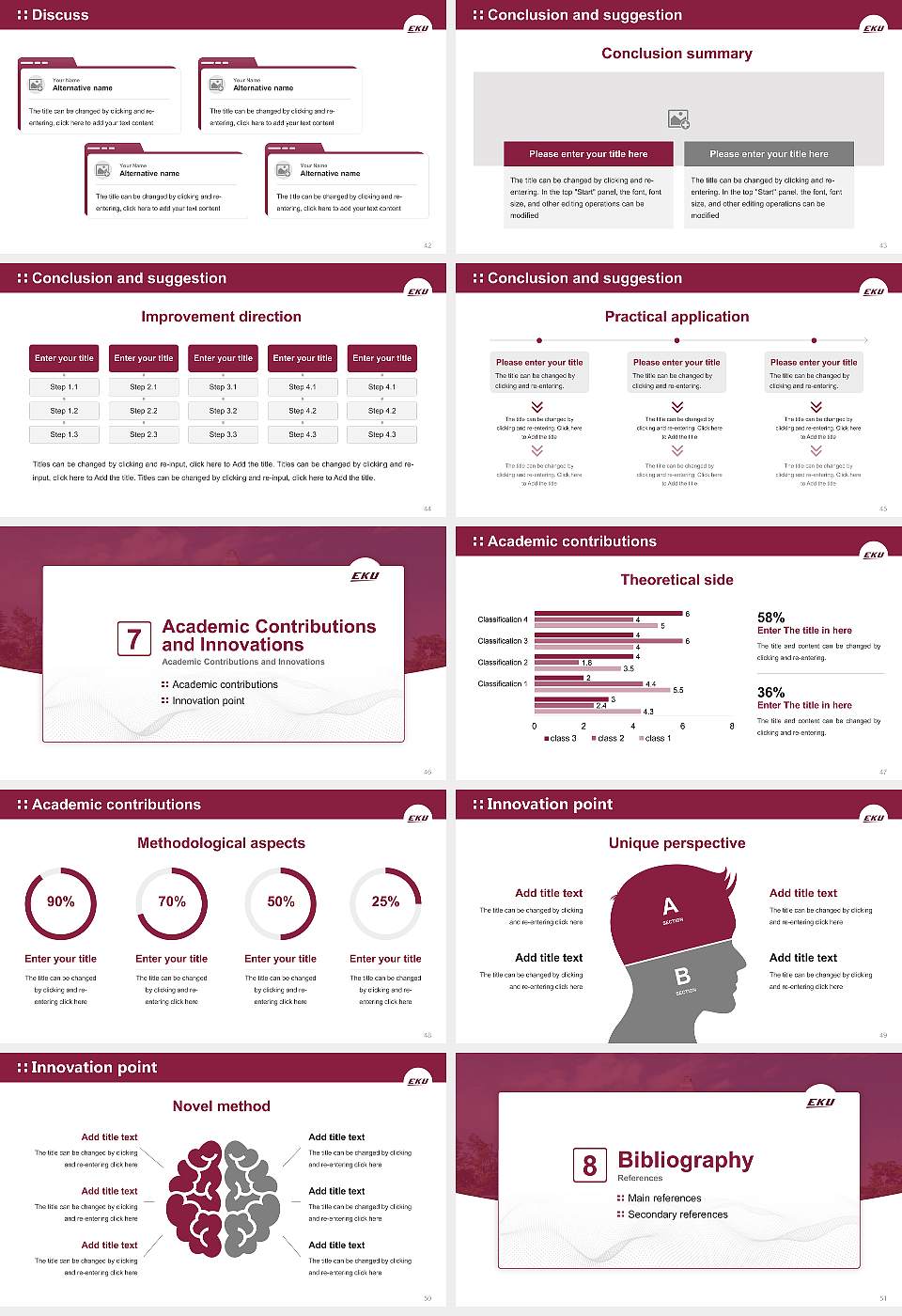 Eastern Kentucky University Graduation Thesis Defense PPT Template16:9 ratio PPT effect preview image6
