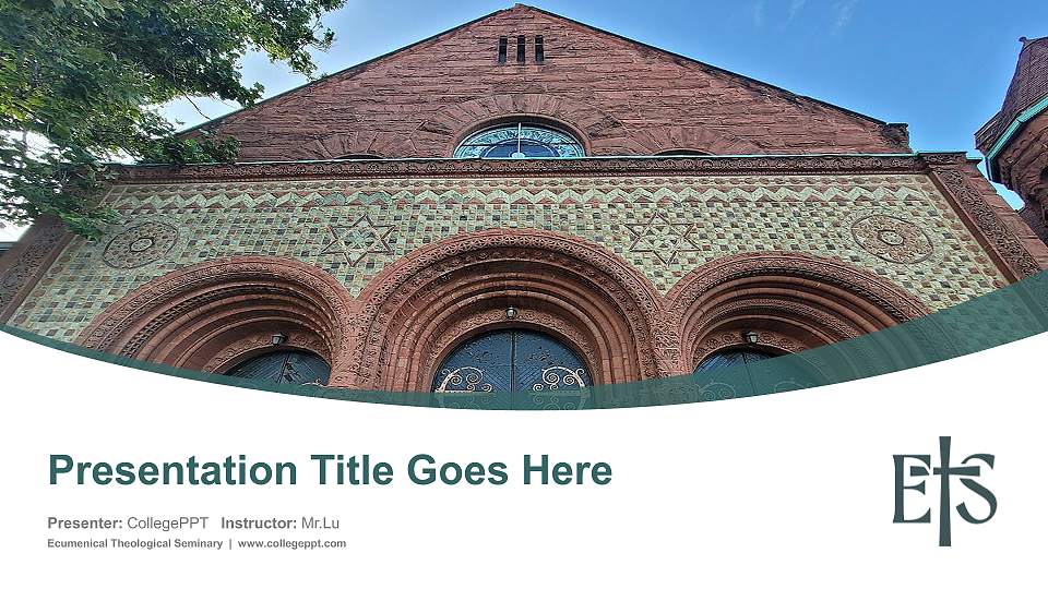 Ecumenical Theological Seminary Course/Courseware Creation PPT Template16:9 ratio PPT effect preview image1