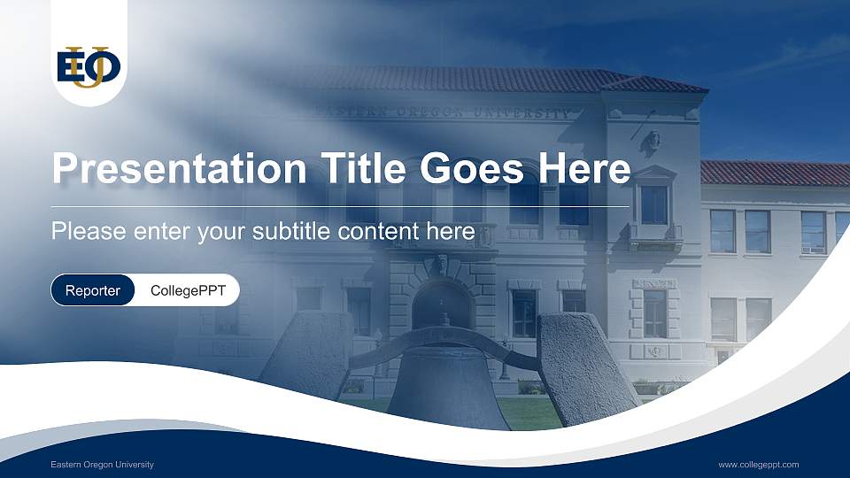 Eastern Oregon University Lecture Sharing and Networking Event PPT Template16:9 ratio PPT effect preview image