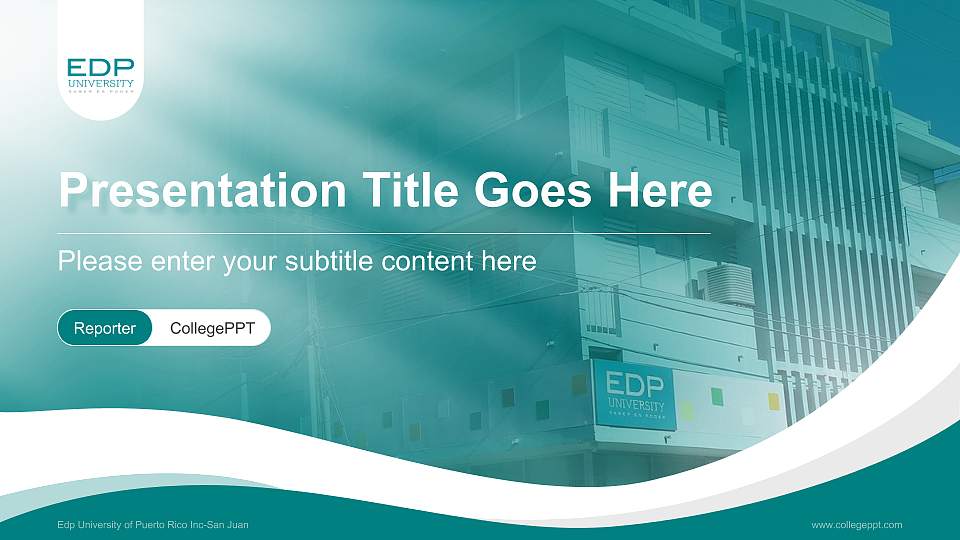 Edp University of Puerto Rico Inc-San Juan Lecture Sharing and Networking Event PPT Template16:9 ratio PPT effect preview image