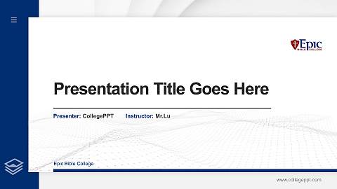 Epic Bible College Thesis Proposal/Graduation Defense PPT Template