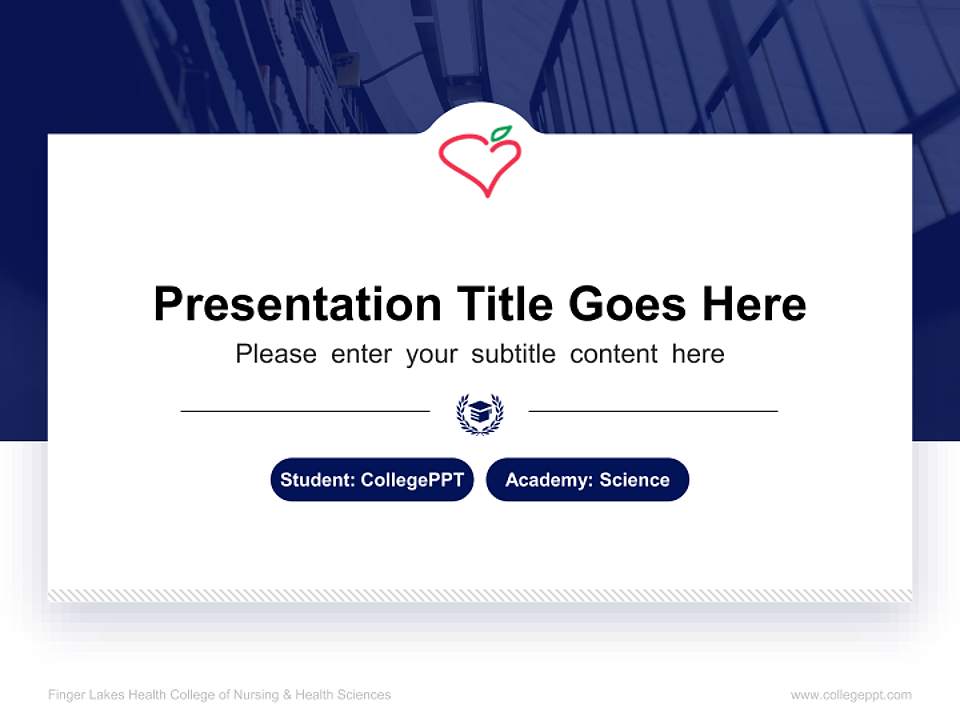 Finger Lakes Health College of Nursing & Health Sciences National Scholarship Defense PPT Template4:3 ratio PPT effect preview image4