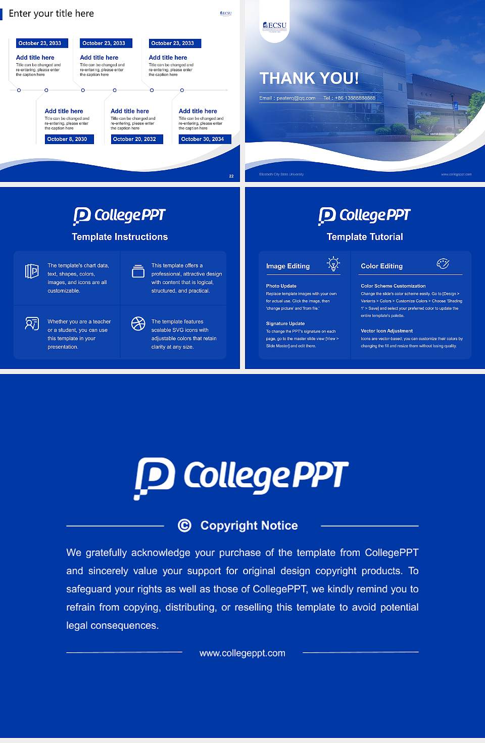 Elizabeth City State University Lecture Sharing and Networking Event PPT Template4:3 ratio PPT effect preview image4