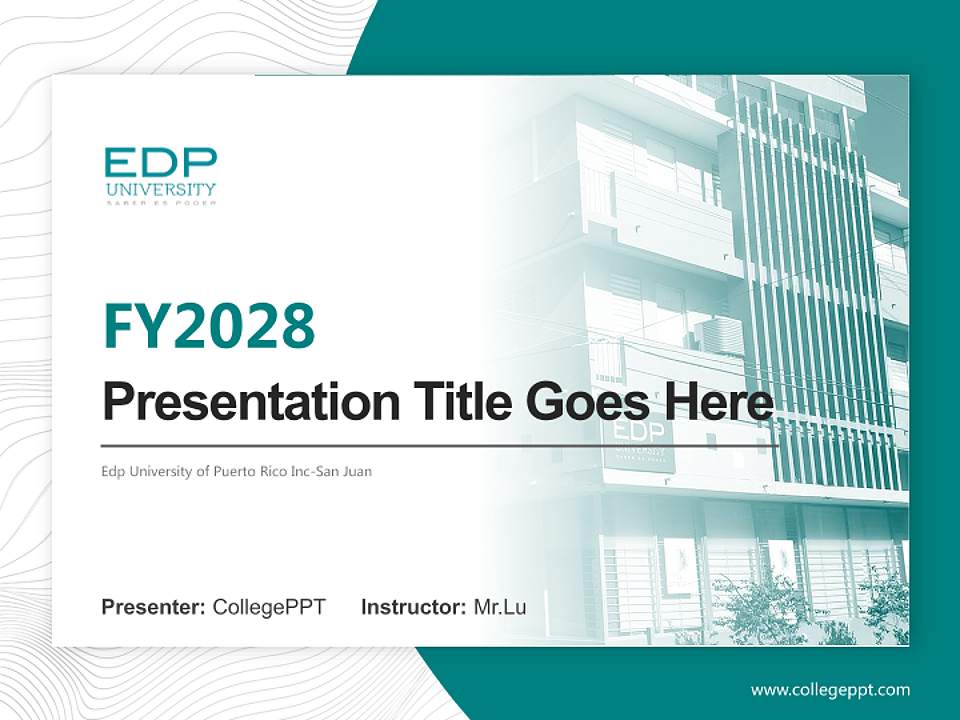 Edp University of Puerto Rico Inc-San Juan Academic Presentation/Research Findings Report PPT Template4:3 ratio PPT effect preview image5