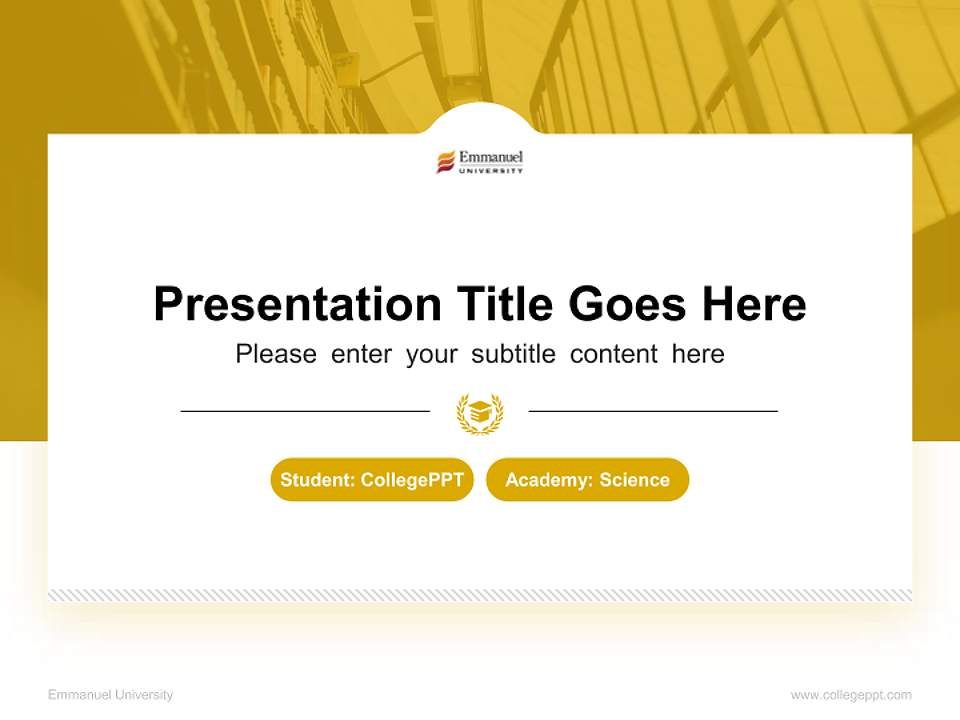 Emmanuel University National Scholarship Defense PPT Template4:3 ratio PPT effect preview image4