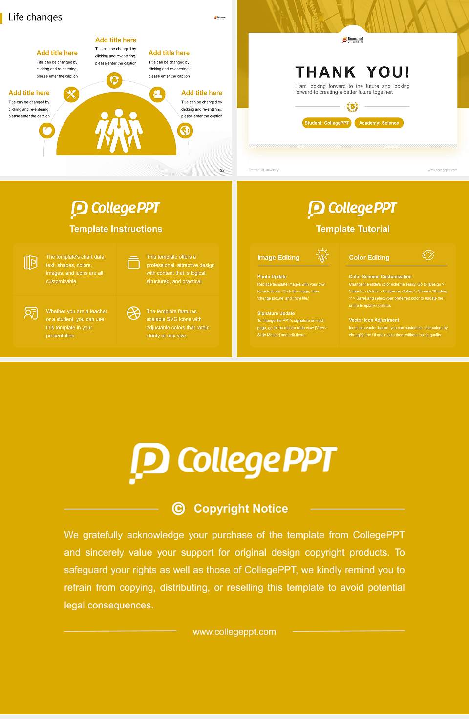 Emmanuel University National Scholarship Defense PPT Template4:3 ratio PPT effect preview image4