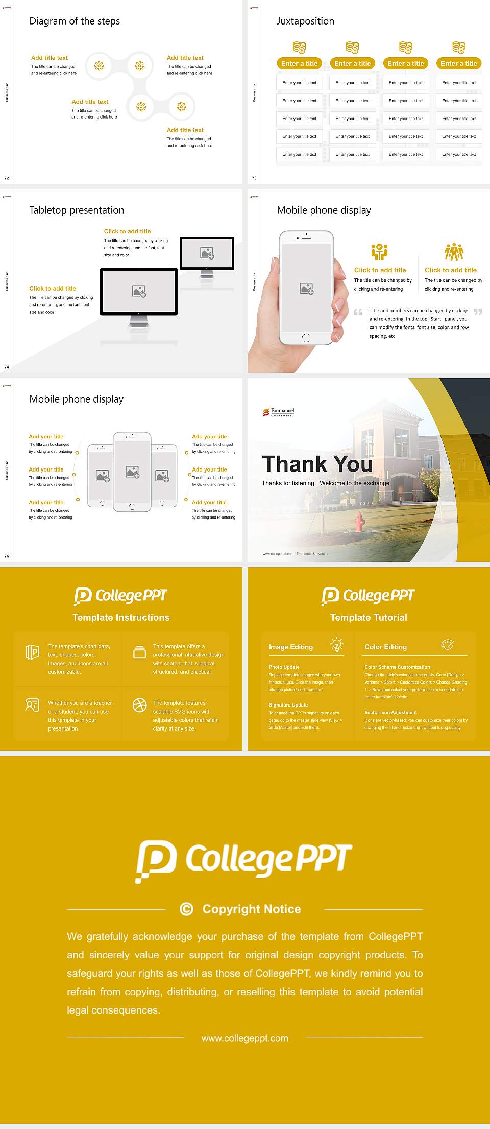 Emmanuel University Competition/Entrepreneurship Contest PPT Template4:3 ratio PPT effect preview image9