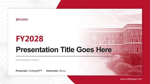 Eastern Washington University Academic Presentation/Research Findings Report PPT Template