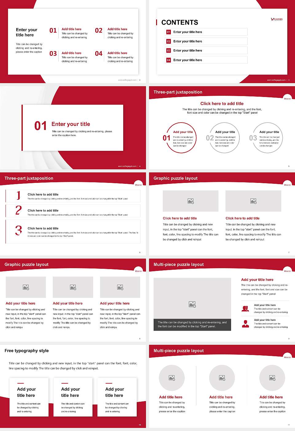 Eastern Washington University Academic Presentation/Research Findings Report PPT Template16:9 ratio PPT effect preview image2