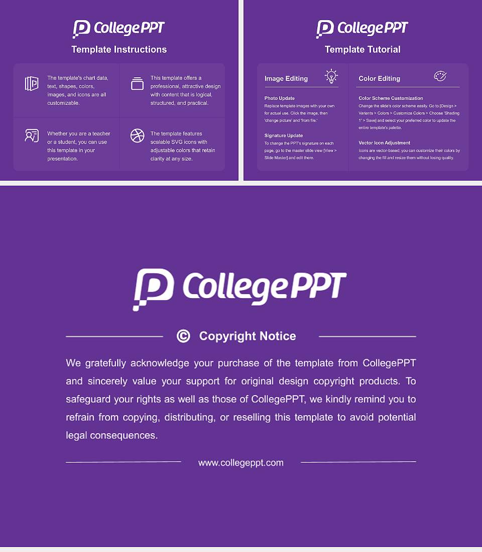 Emerson College Course/Courseware Creation PPT Template4:3 ratio PPT effect preview image5