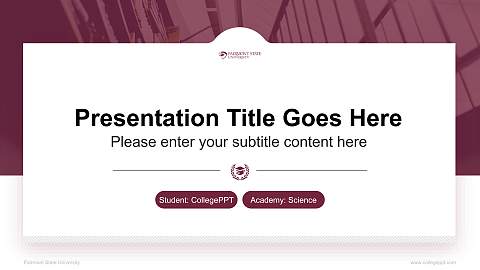 Fairmont State University National Scholarship Defense PPT Template
