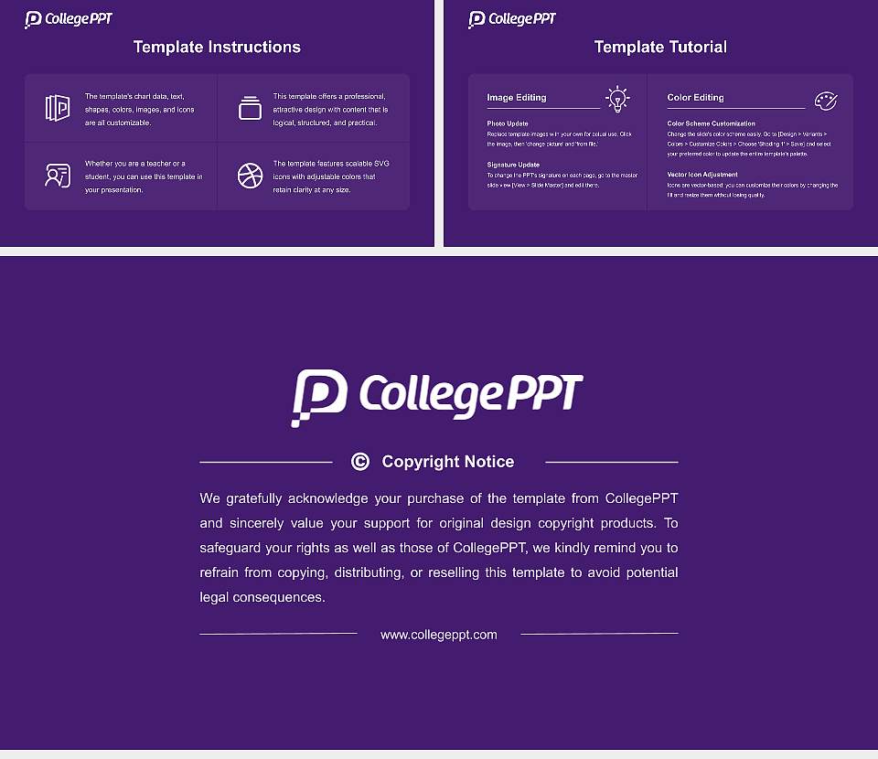 Elmira College Course/Courseware Creation PPT Template16:9 ratio PPT effect preview image5