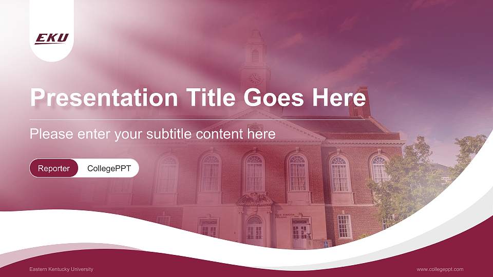 Eastern Kentucky University Lecture Sharing and Networking Event PPT Template16:9 ratio PPT effect preview image