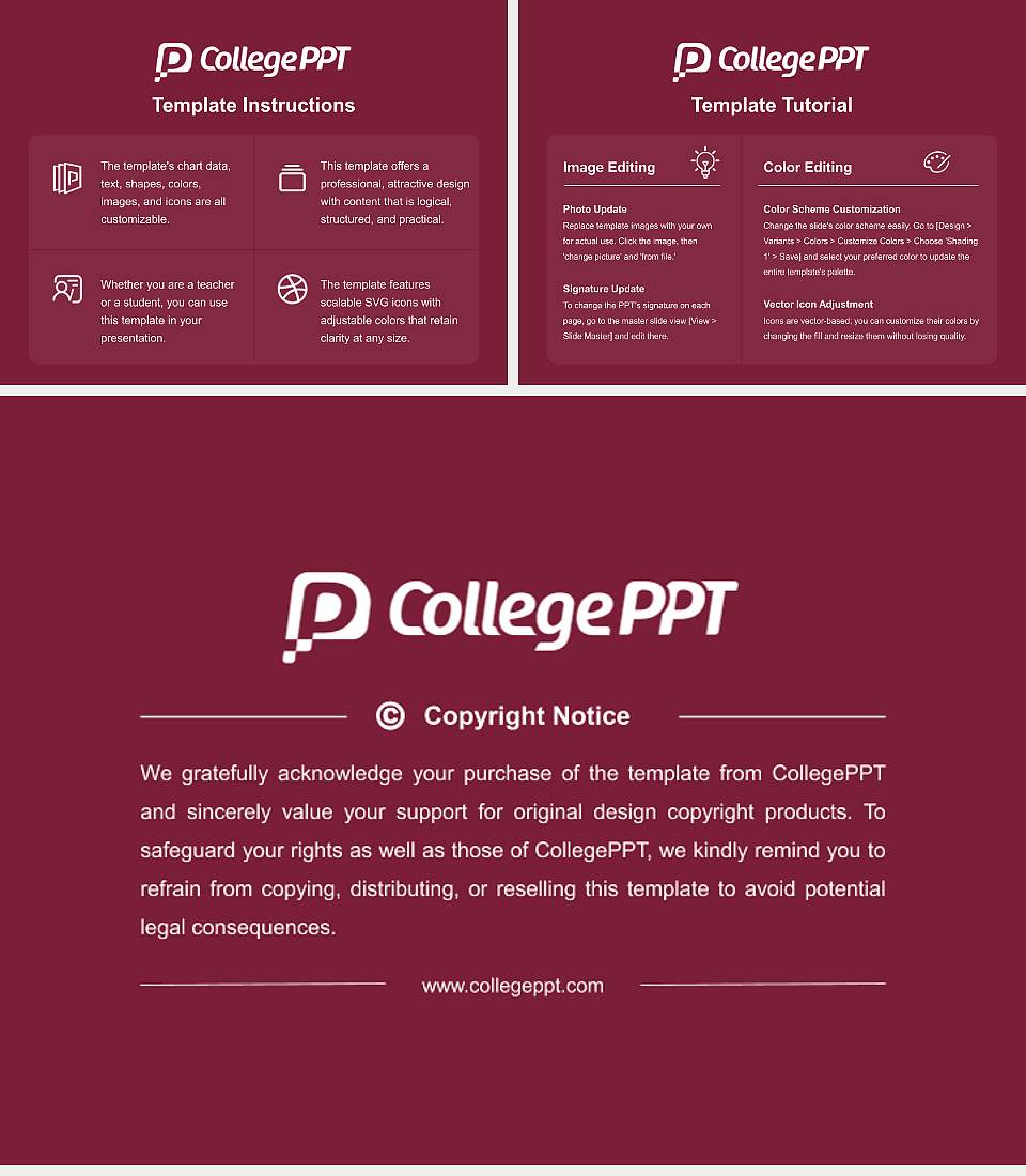 Earlham College Course/Courseware Creation PPT Template4:3 ratio PPT effect preview image5