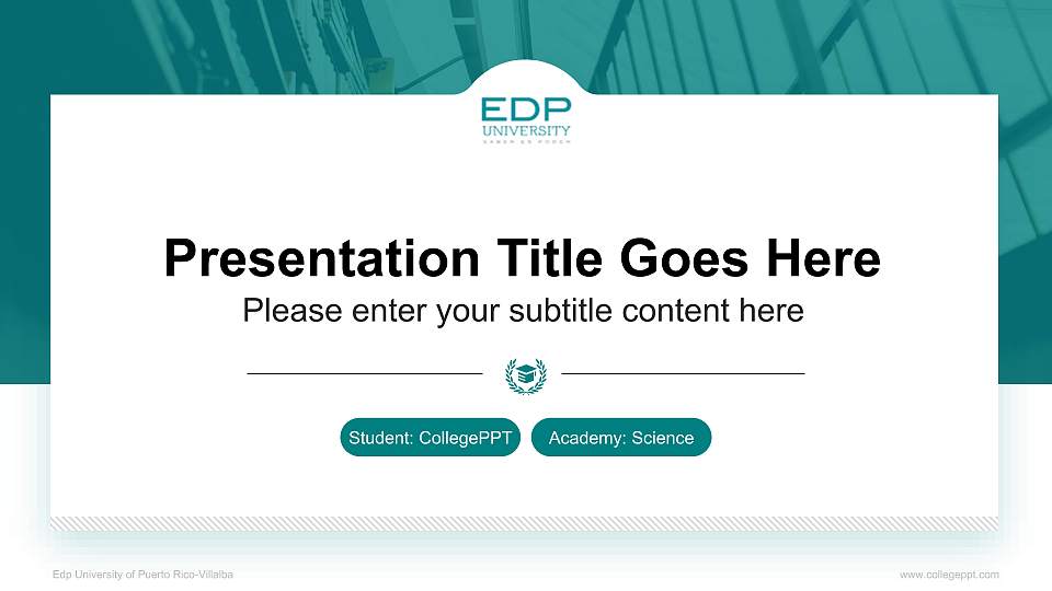 Edp University of Puerto Rico-Villalba National Scholarship Defense PPT Template16:9 ratio PPT effect preview image