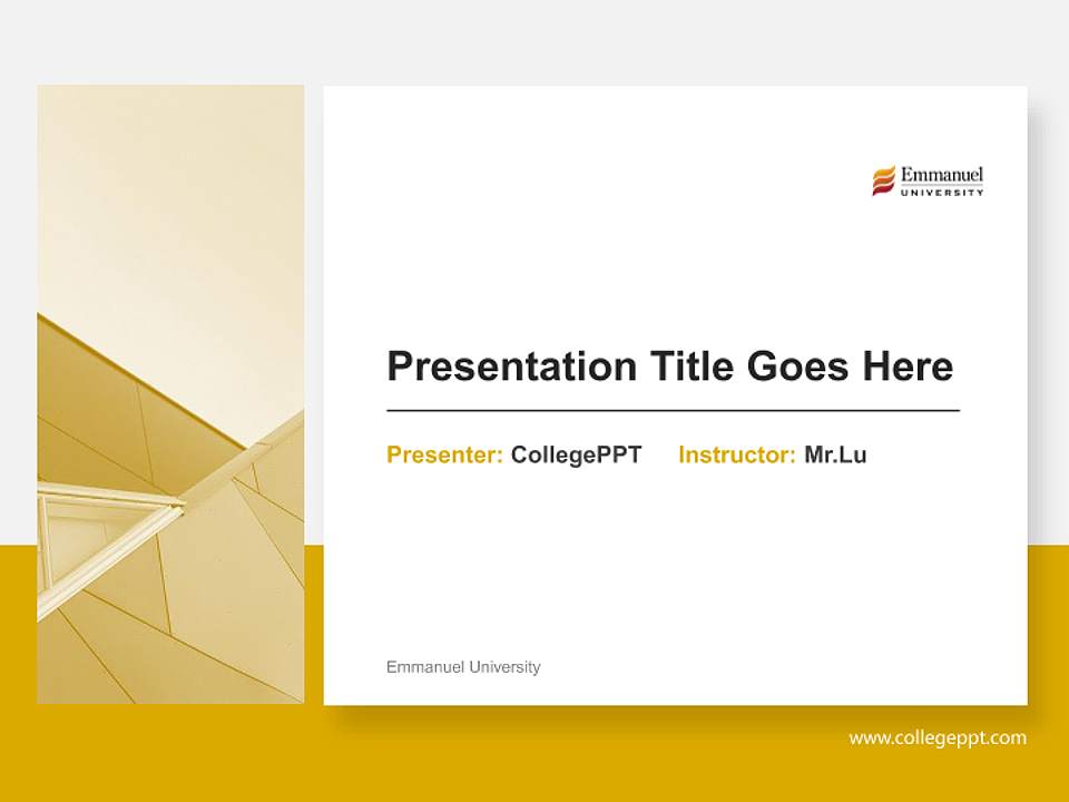 Emmanuel University General Purpose PPT Template4:3 ratio PPT effect preview image6