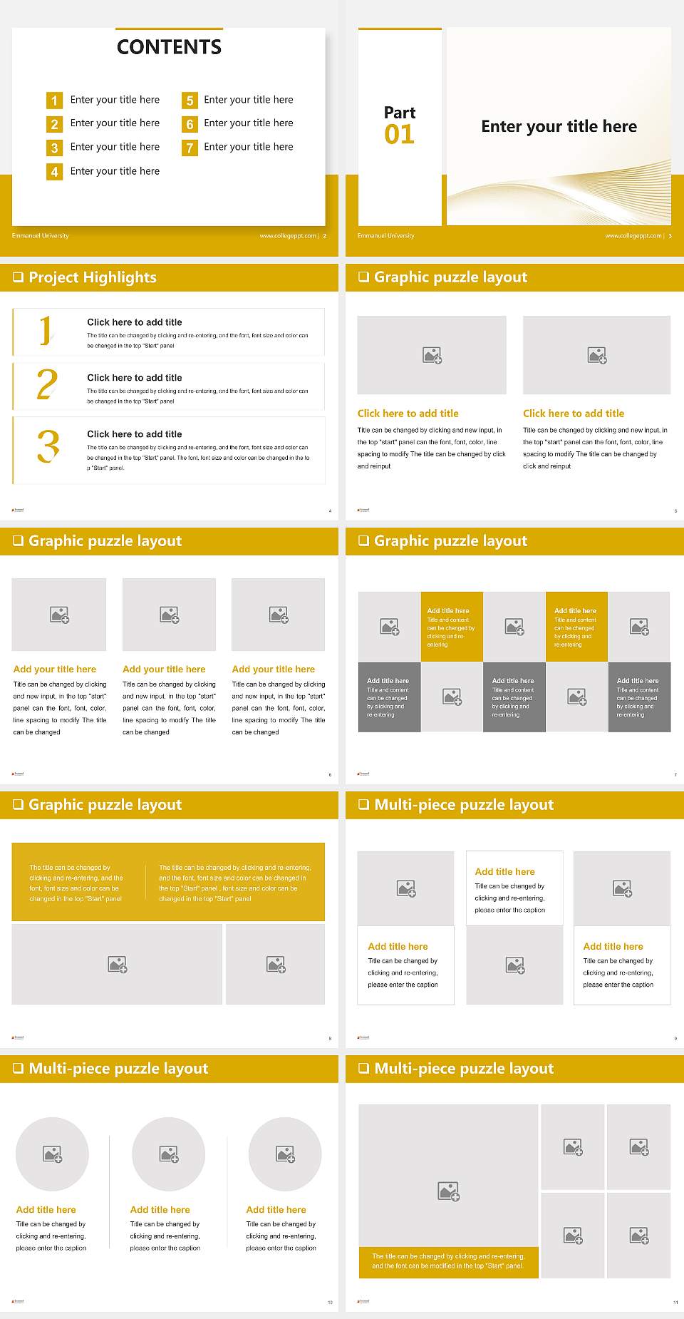 Emmanuel University General Purpose PPT Template4:3 ratio PPT effect preview image2