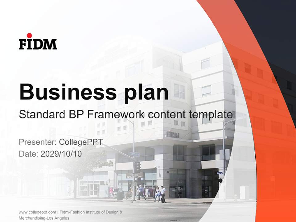 Fidm-Fashion Institute of Design & Merchandising-Los Angeles Competition/Entrepreneurship Contest PPT Template4:3 ratio PPT effect preview image9