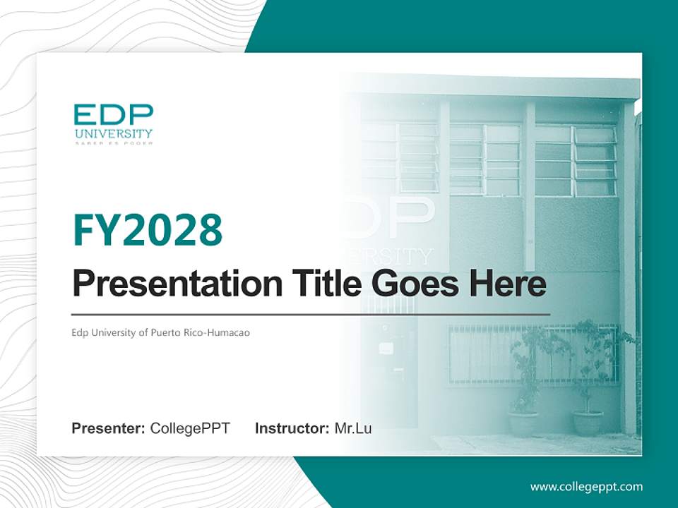 Edp University of Puerto Rico-Humacao Academic Presentation/Research Findings Report PPT Template4:3 ratio PPT effect preview image5