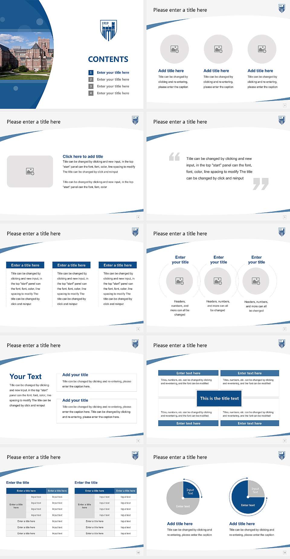 Emmanuel College Course/Courseware Creation PPT Template4:3 ratio PPT effect preview image2