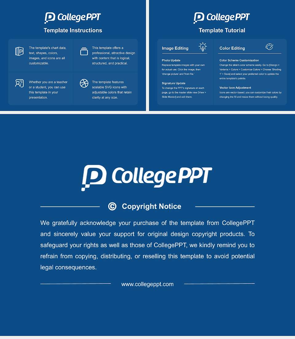 Emmanuel College Course/Courseware Creation PPT Template4:3 ratio PPT effect preview image5