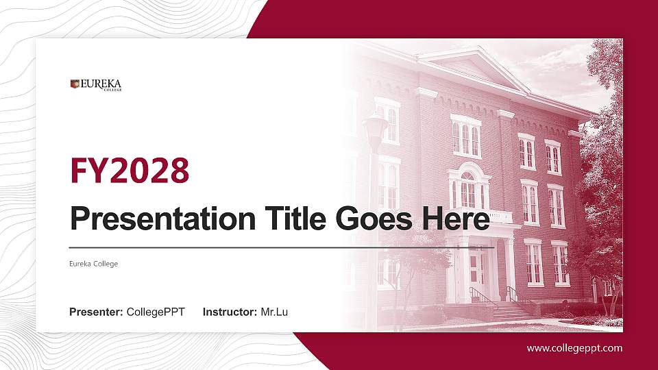 Eureka College Academic Presentation/Research Findings Report PPT Template16:9 ratio PPT effect preview image