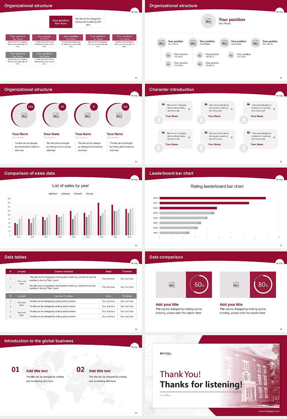 Eureka College Academic Presentation/Research Findings Report PPT Template16:9 ratio PPT effect preview image4