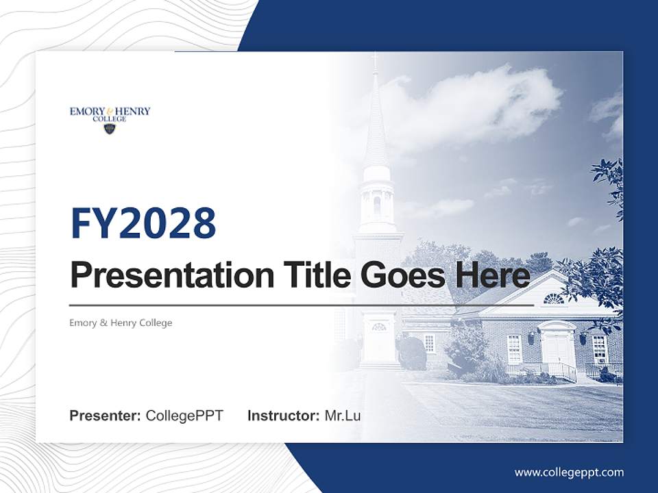 Emory & Henry College Academic Presentation/Research Findings Report PPT Template4:3 ratio PPT effect preview image5