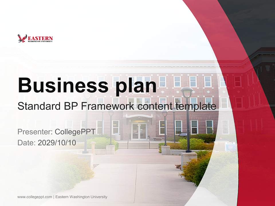 Eastern Washington University Competition/Entrepreneurship Contest PPT Template4:3 ratio PPT effect preview image9