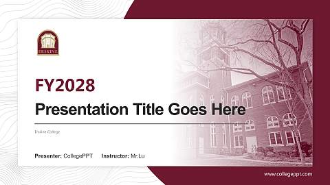 Erskine College Academic Presentation/Research Findings Report PPT Template