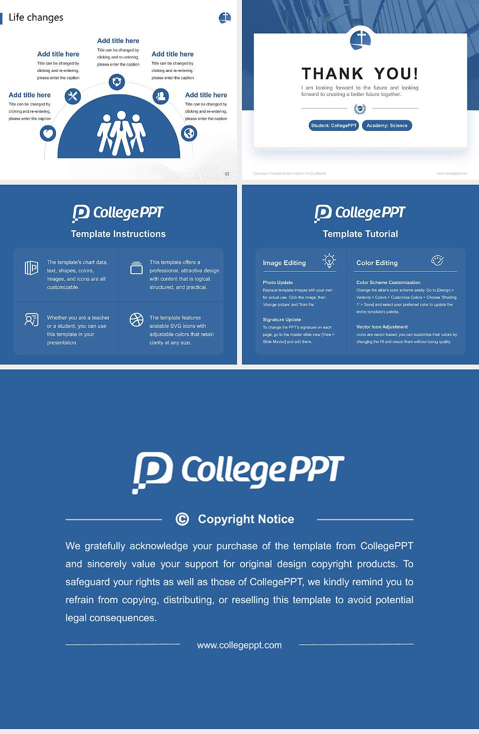 Episcopal Theological Seminary of the Southwest National Scholarship Defense PPT Template4:3 ratio PPT effect preview image4