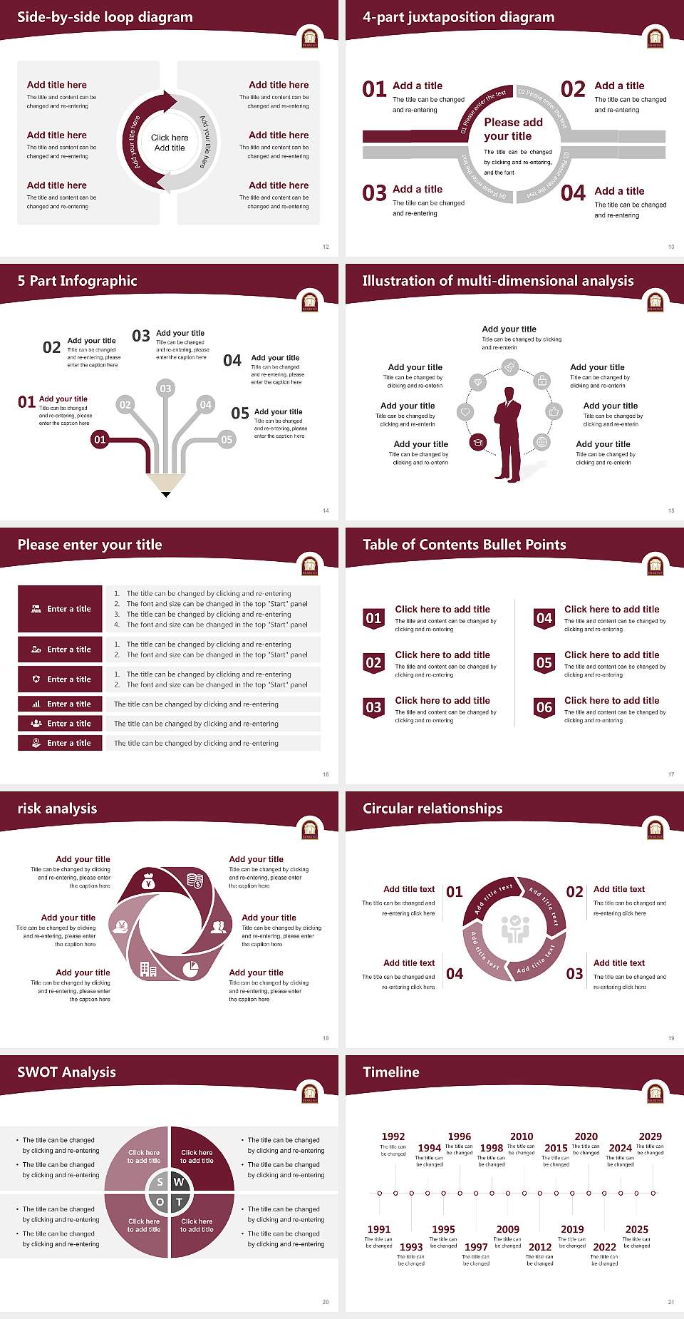 Erskine College Academic Presentation/Research Findings Report PPT Template4:3 ratio PPT effect preview image3