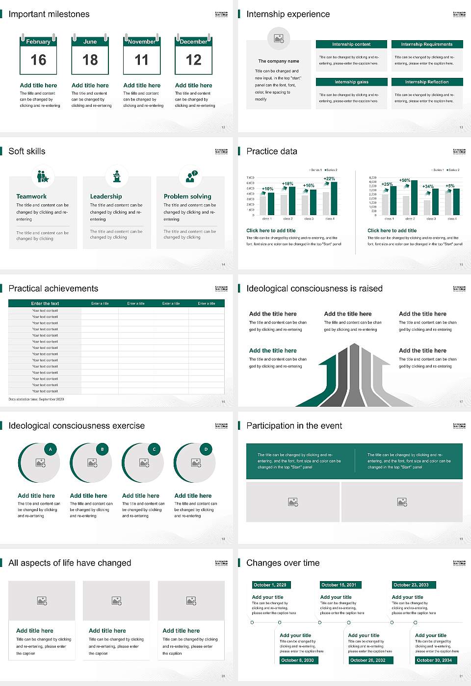 Farmingdale State College National Scholarship Defense PPT Template16:9 ratio PPT effect preview image3